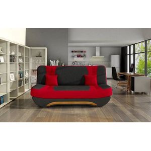 SLAAPBANK - BANK EWA II ROOD - ZWART 189 CM