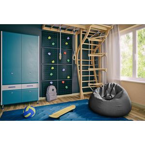 Como poef, om te zitten, voor de woonkamer, voor de jeugdkamer, zitje, zak, comfortabel, grijs, Maxi Huis