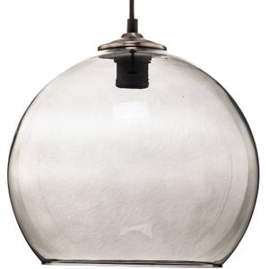Solbika Lighting Hanglamp bol glazen kap smoke grijs Ø 30cm