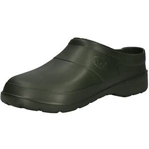 FUZZIO Lichte Eva clogs tuinschoenen voor dames en heren, groen, 46 EU Smal