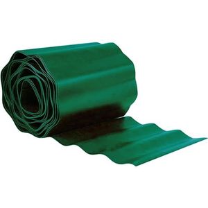 GARDENIX Gegolfde bloembed, gazonrand, kunststof lengte 9 m, hoogte 25 cm, groen