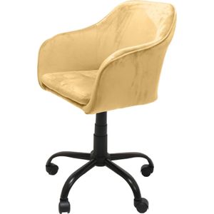 TOP E SHOP Topeshop fauteuil MARLIN ŻÓŁTY bureau- en computerstoel Gecapitonneerde zitting Gecapitonneerde rugleuning