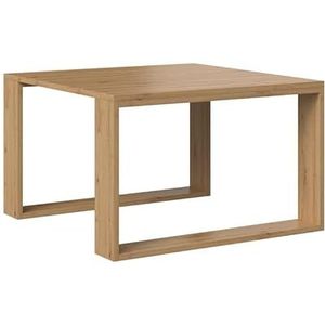 MeHome Salontafel 67 x 67 x 40 cm, salontafel, bijzettafel, koffietafel, theetafel, industriële stijl, moderne woonkamertafel, met twee planken, tafel, kantoor, thuis (Artisan)