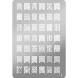 Stempelplaat met Patronen A| Nailart | Maat L