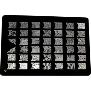 Stempelplaat - Patronen D - Nagelversiering - Geschikt voor Hybride en Traditionele Nagellakken