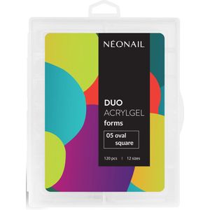 Duo AcrylGel Forms - Oval Square - Kunstnagels - Transparant - 120 Stuks