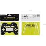 Gaming Party Uitnodigingen 16cm 6st