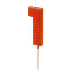 1 Jaar Kaars Rood 6cm