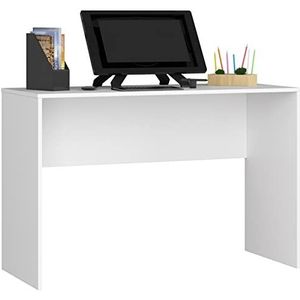 ADGO B-17 CLP Computertafel 120x79x50 cm, bureautafel, bureau voor werk, kantoor, werkkamer, kamer, kinderkamer, klassiek, eenvoudig, rechthoekig, voor student, vrijstaand (wit)