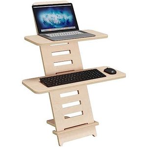 Sta-bureau, houten standaard, staand bureau, houten standaard, staand bureau, laptopbureau, staande bureau, laptopstandaard, in hoogte verstelbaar bureaublad, made in EU