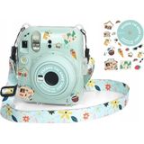 LoveInstant hoes tas Etui Case hoes voor Fujifilm Instax Mini 12 + stickers / Wakacyjny tijd