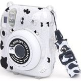 LoveInstant hoes Case voor FujiFilm Fuji INSTAX Mini 12 + stickers en Kieszeń na foto's / kleine koe / Brokat