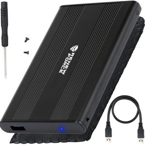 Externe Harde Schijf Behuizing voor 2'5"" SATA HDD/SSD - USB3.0 - Zwart - Hardeschijf Case - Harddisk Case