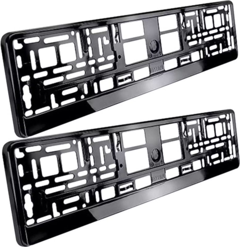 Kentekenplaathouder set van 2 - Zwart - 2 stuks - voor auto's