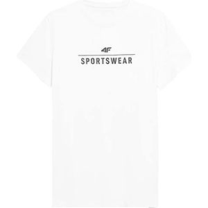 4F t-shirt heren, Wit, XL