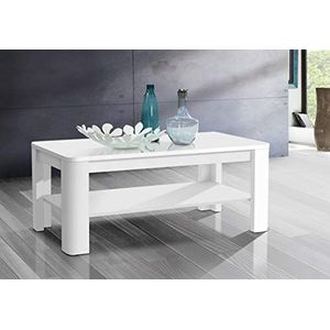 Forte Möbel FORTE Tuluza, houtstof, B x H x D: 110 x 45 x 60 cm salontafel, wit hoogglans gecombineerd met wit mat