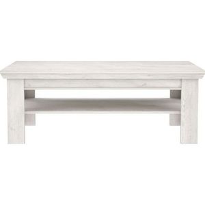 FORTE woonkamer salontafel woonkamertafel, materiaal hout, 120 x 45 x 60 cm, met legvlak, pijnboom wit, één maat