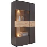 FORTE Vitrine »Como«, Highboard, LED Beleuchtung Einlegeböden, Glastüre, Soft Close