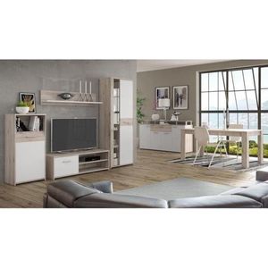 GULADA tv-meubel - dressoir - eettafel - hedendaags - decor in wit en eiken