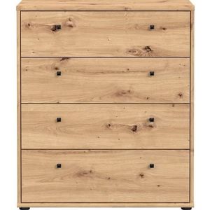 T2KK212-D78 Artisan eiken Nb. Commode schuifladen highboard sideboard hoge commode ca. 74 x 85 x 35 cm