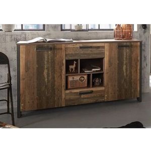 FORTE commode, dressoir in trendy vintage/industriële look met veel opbergruimte, één maat