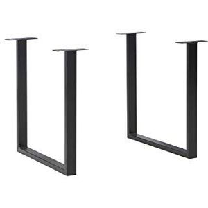 Newface FUS201-904 tafelsysteem, 2-delige set tafelpoten U-vormig, metaal, zwart