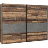 FORTE Kledingkast, hout, 61,2 x 269,9 x 210,5 cm