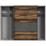 FORTE Kledingkast, hout, 61,2 x 269,9 x 210,5 cm