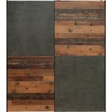 Forte Möbel Kledingkast, houtmateriaal, Old - Wood Vintage/betonlook donkergrijs, groot
