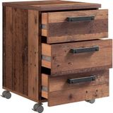 Forte Clif, houtmateriaal, Old Wood Vintage/betonlook grijs, B x H x D, 9 x 41,6 cm Rollcontainer, 40,4 x 55,9 x 41,6 cm