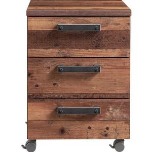 Forte Clif, houtmateriaal, Old Wood Vintage/betonlook grijs, B x H x D, 9 x 41,6 cm Rollcontainer, 40,4 x 55,9 x 41,6 cm