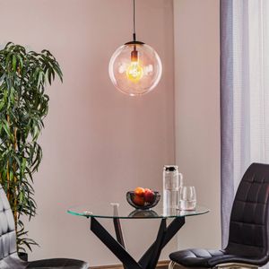 ALDEX Hanglamp 562, glas helder, kap/ baldakijn zwart