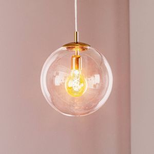 ALDEX Hanglamp 562, glas helder, kap/baldakijn goud
