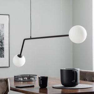 ALDEX Hanglamp Pure, 2-lamps, zwart