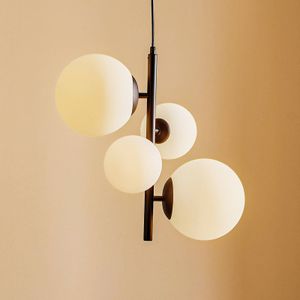 ALDEX Hanglamp Bloom, 4-lamps, zwart