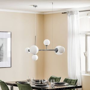 ALDEX Hanglamp Dione, 6-lamps, chroom