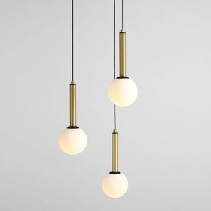 ALDEX Hanglamp 1098E_1, 3-lamps, zwart/messing