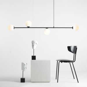 ALDEX Hanglamp Alison zwart/wit, 4-lamps, balken, 154cm