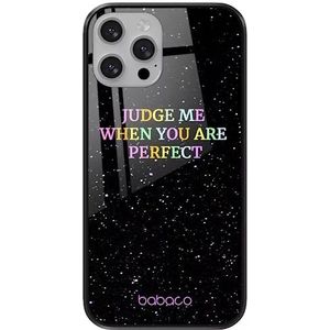 BABACO ERT Group Coque de téléphone Portable pour Apple Iphone 13 Pro Max Original et sous Licence Officielle Motif Judge me 002 en Verre trempé, Coque de Protection