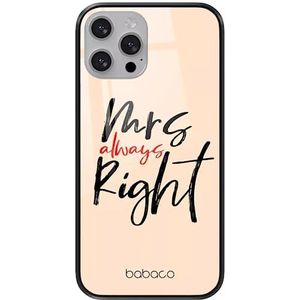 BABACO ERT Group mobiele telefoonhoes voor Apple iPhone 13 origineel officieel gelicentieerd ontwerp Mrs Right 001 gehard glas, beschermhoes