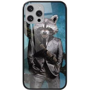 ERT GROUP mobiel telefoonhoesje voor Apple Iphone 13 MINI origineel en officieel erkend Marvel patroon Rocket 009 gemaakt van gehard glas, beschermhoes