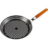 Grillpan voor vetvrij grillen Geperforeerde pan met antiaanbaklaag 30 cm diameter