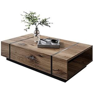 lukmebel Onyx Loft Coffee Table Very Durable Resistant Flagstaff Oak 104x60x36,5 Push-to-Open System on a Pedestal