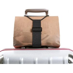 1 x Verstelbare Bagage Houder - Draagriem Reisaccessoires - Tas op koffer - Rugtas op koffer meenemen - Handig voor op reis - Handbagage op Koffer zetten