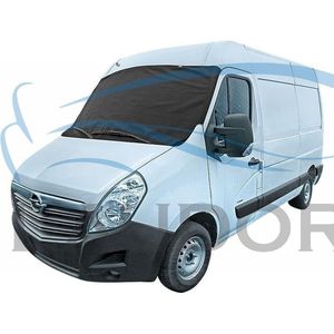 Ruitbescherming maat XXL antivorst scherm ruit beschermdoek vorst sneeuw ijsvorming GROTE bus o.a. trafic vivaro ducato transit master movano, tevens bescherming voor uw interieur tegen de felle zon.