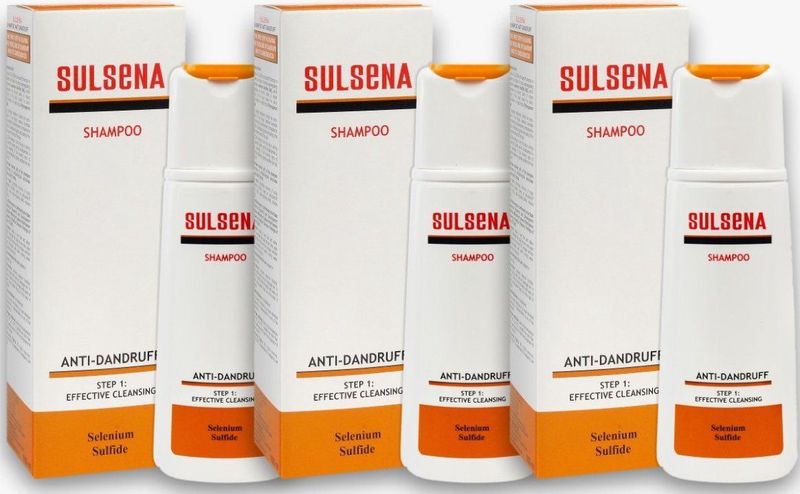 Sulsena - Diep Reinigende Effectieve Anti-Roos Shampoo - 450 ml - Voor Elk Haartype - Met Selenium Sulfide - Set van 3