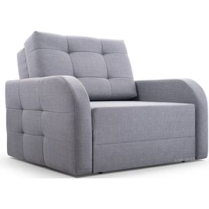 Innovatieve fauteuil met slaapfunctie, woonkamer meubels, elegant design - Porto 80 - Hellgrau (BRAGI 13)