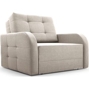 Fauteuil Met slaapfunctie Slaapbank Ban Porto 80 Fauteuil Slaapbank - Armstoel - Kinderbed - Compact en Comfortabel 101 cm - 1 zits - Beige (BRAGI 28)
