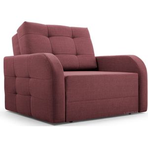 Fauteuil Met slaapfunctie Slaapbank Ban Porto 80 Fauteuil Slaapbank - Armstoel - Kinderbed - Compact en Comfortabel 101 cm - 1 zits - Bordeaux (BRAGI 92)