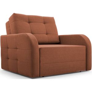 Fauteuil Met slaapfunctie Slaapbank Ban Porto 80 Fauteuil Slaapbank - Armstoel - Kinderbed - Compact en Comfortabel 101 cm - 1 zits - Oranje (BRAGI 42)